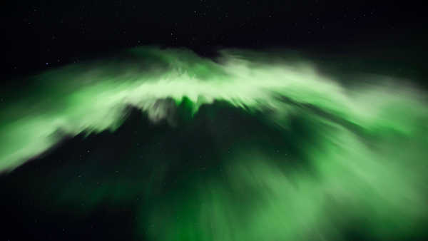 Display of beautiful northern lights